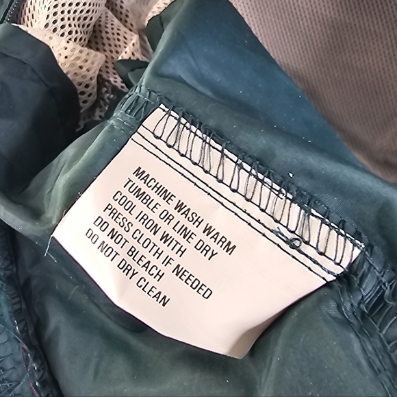 Vintage Eddie Bauer Jacket Men Large Forest Windbreaker Nylon Anorak Sac Jac NOS - Picture 10 of 15